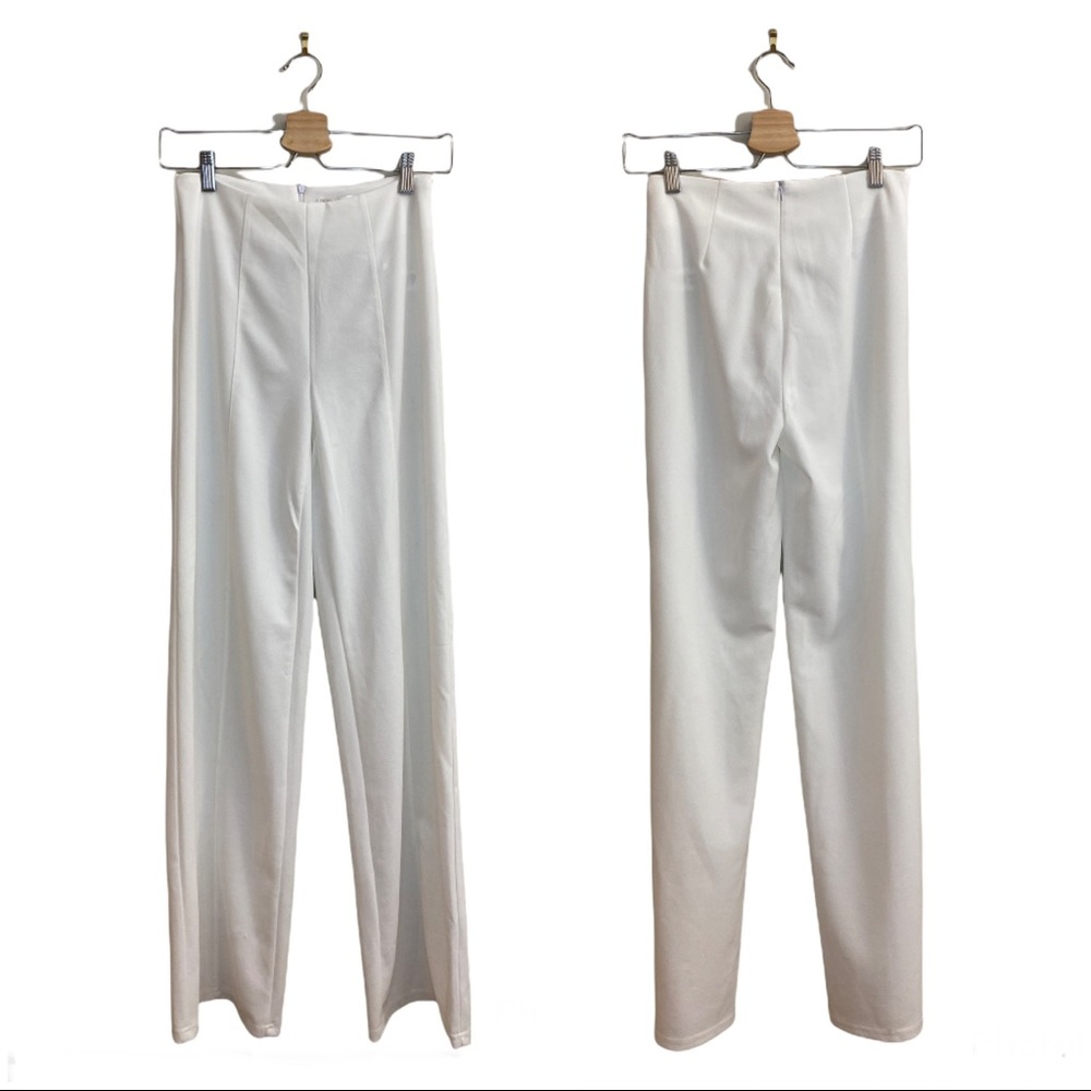 Revamped White Wide Leg Dress Pants